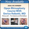 Rhinocraft 2026 open rhinoplasty course with Enrico Robotti MD course cover